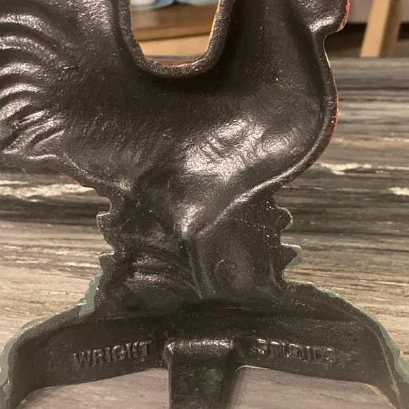 WRIGHT STUDIOS IRON ROOSTER DOOR STOPS - Picture 3 of 4